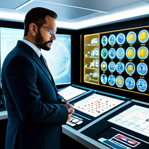 **Prompt 1:**
    A highly focused professional individual, dressed in a modest business suit, stands in a sophisticated high-tech command center. They are thoughtfully observing a large holographic display showcasing various game resource icons such as gold coins, oil barrels, and speed-up timers, abstractly representing strategic resource management. The individual's natural pose conveys deep contemplation and planning, with well-formed hands subtly gesturing towards the display. The environment is clean, organized, and illuminated with soft ambient lighting. This image is safe for work, appropriate content, and family-friendly, ensuring fully clothed subjects in professional dress, with perfect anatomy, correct proportions, and natural body proportions.