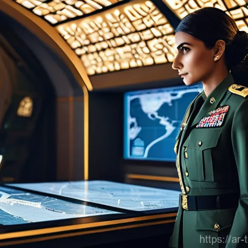 top war 병영 업그레이드 - **The Master Strategist at the Command Table** Detailed image of an Arab military commander, a c...