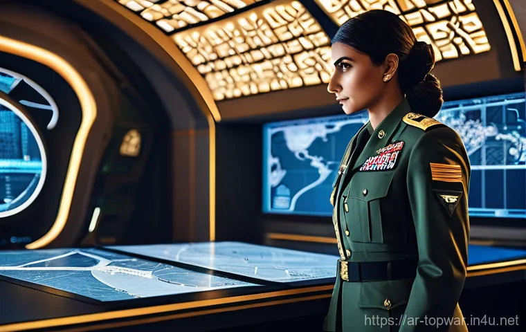 top war 병영 업그레이드 - **The Master Strategist at the Command Table** Detailed image of an Arab military commander, a c...