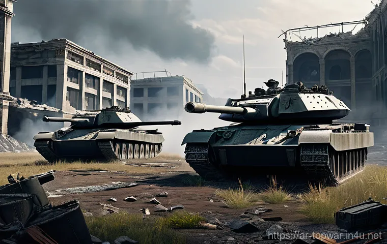 top war 희귀 유닛 배치 - **Prompt 1: Resilient Frontline Defense in a Post-Apocalyptic City** "A wide shot of a futuristi...