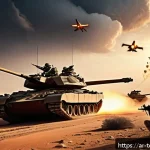 top war 리더십 증가 방법 - A detailed, vibrant battlefield scene from the Top War game featuring coordinated military units in ...